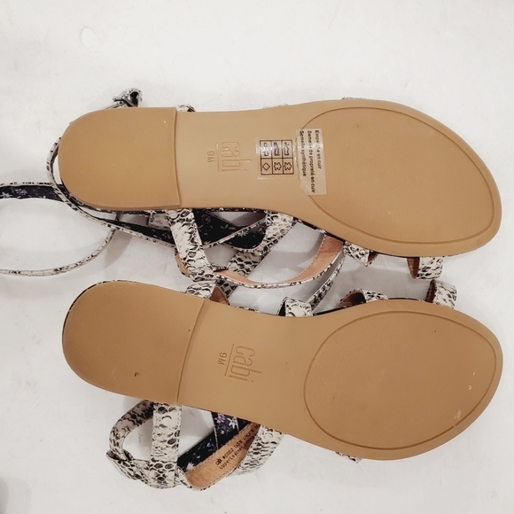 NEW CAbi Athena Gray Python Gladiator Sandals - Picture 3 of 4